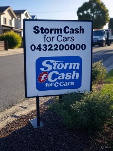 Promotional image of a vibrant Perth street with shops and trees, featuring a 'Cash for Cars' sign, highlighting superb opportunities in Perth.